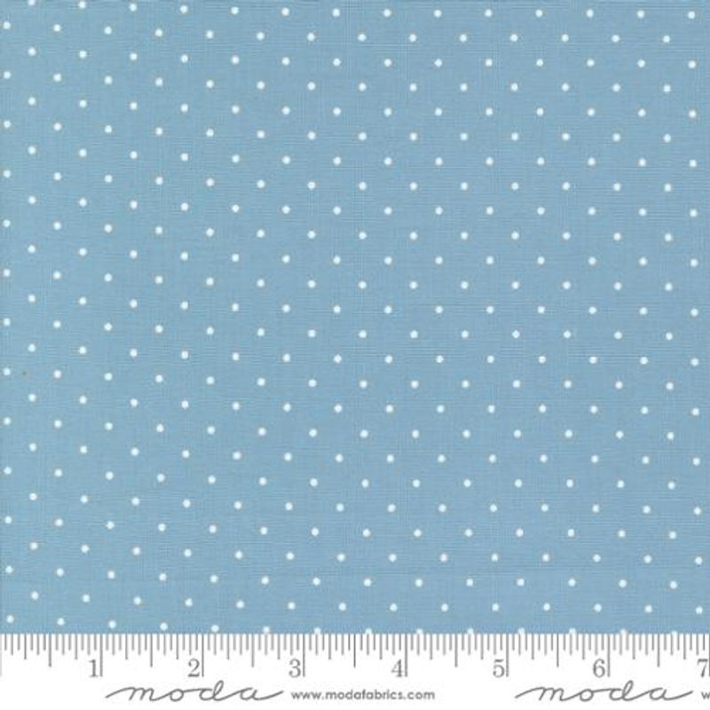 Shoreline light blue polka