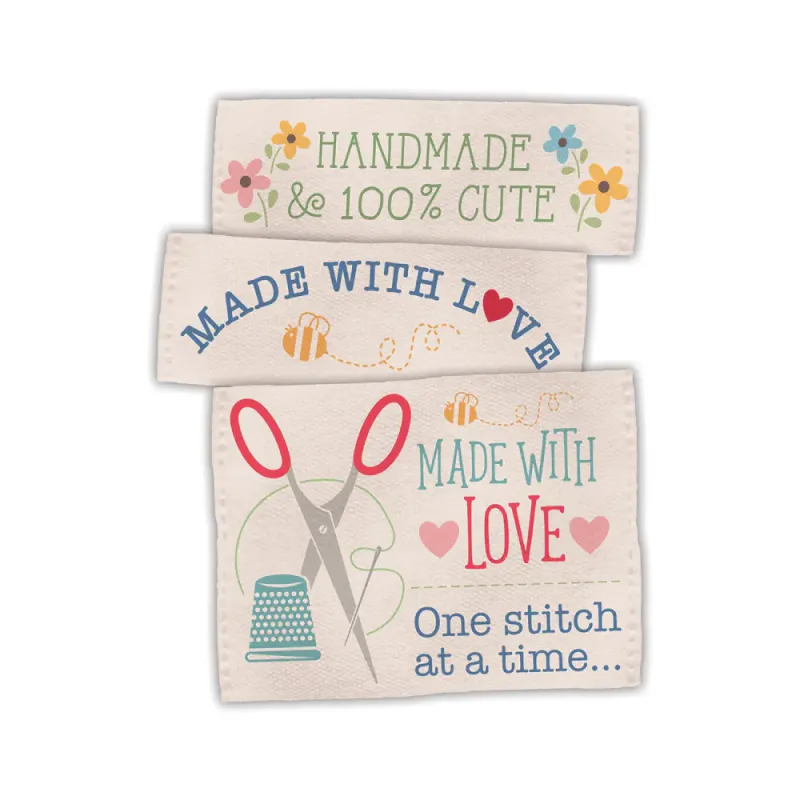 Made with love woven labels