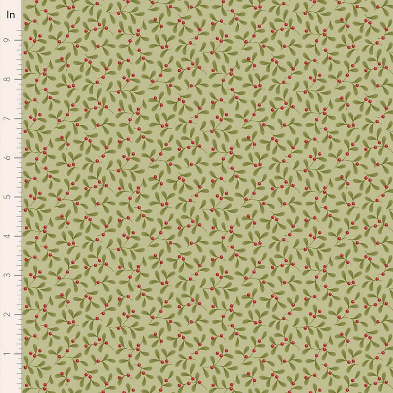 Merry Little Christmas mistletoe pistachio